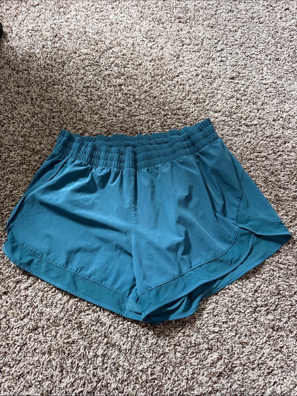 Athleta Teal Women’s Running Shorts with Elastic Waist